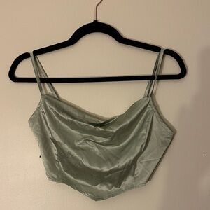 PrettyLittleThing Sage Green Camisole Top